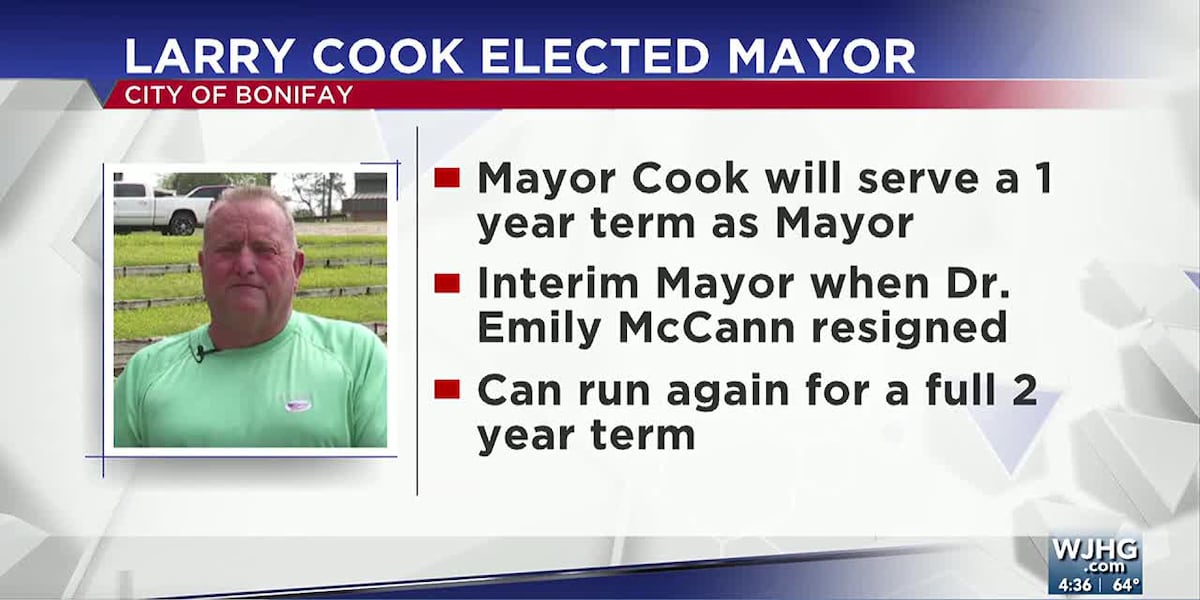 Larry Cook Larry Cook elected as Mayor of Bonifay