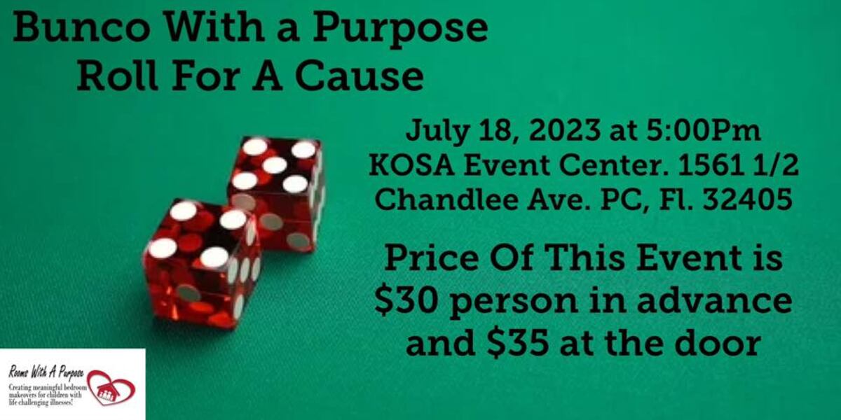 Purpose Roll Bunco With A Purpose Roll For A Cause