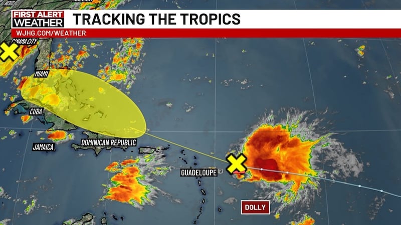 Tropical remnants of Dolly