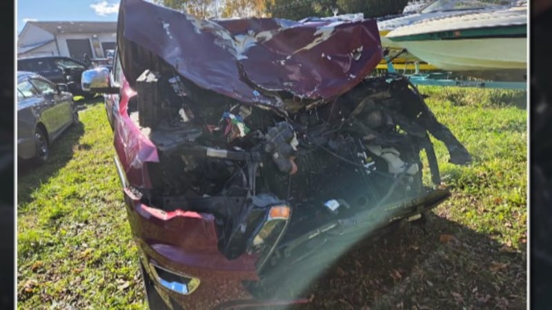 Kristen Rozelle, 50, and Lindsey Baker, 27, say they are lucky to be alive after they crashed...