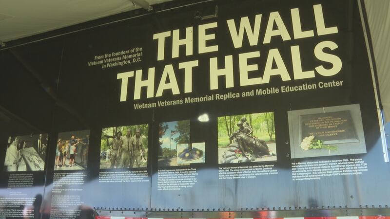 Residents visit the Wall that Heals