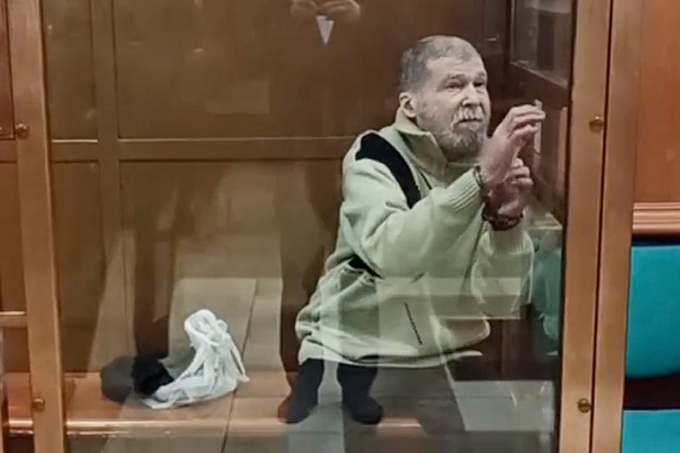 FILE - In this photo taken from video released by the Moscow City Court Press Service, Stephen...