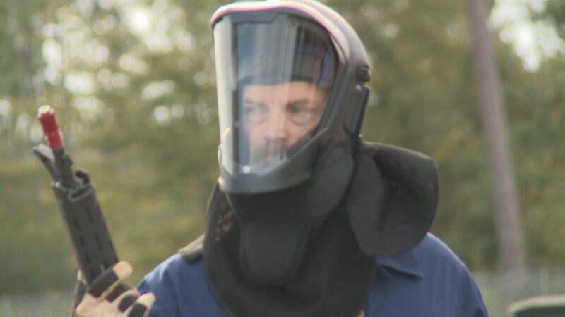 Image of the shooter during Gulf Coast State College's active shooter training. All public...