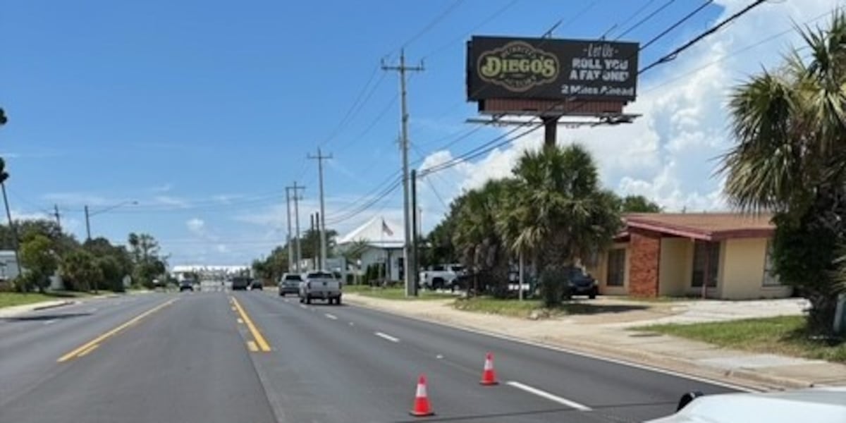 Sinkhole reported at Middle Beach Road and Laurel