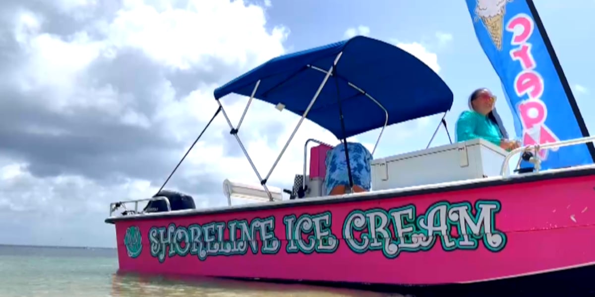 850 GOOD NEWS: 18-year-old entrepreneur serves Shell Island on her ice cream boat