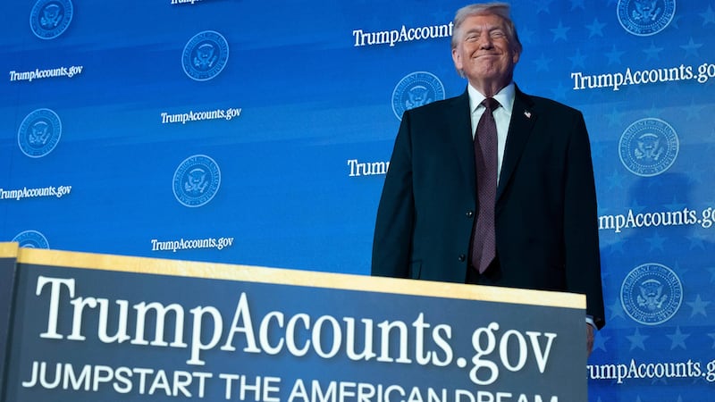 FILE -- Treasury says automatic enrollment is complete for Trump Accounts. Here's how parents...