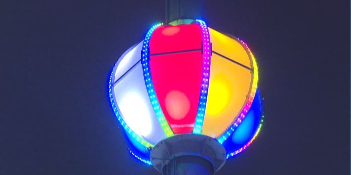 Pier Park Beach Ball drop ringing in the New Year