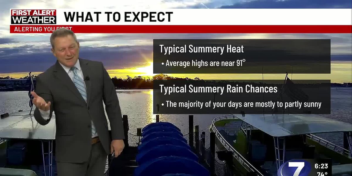 Mostly to partly sunny days with a stray storm