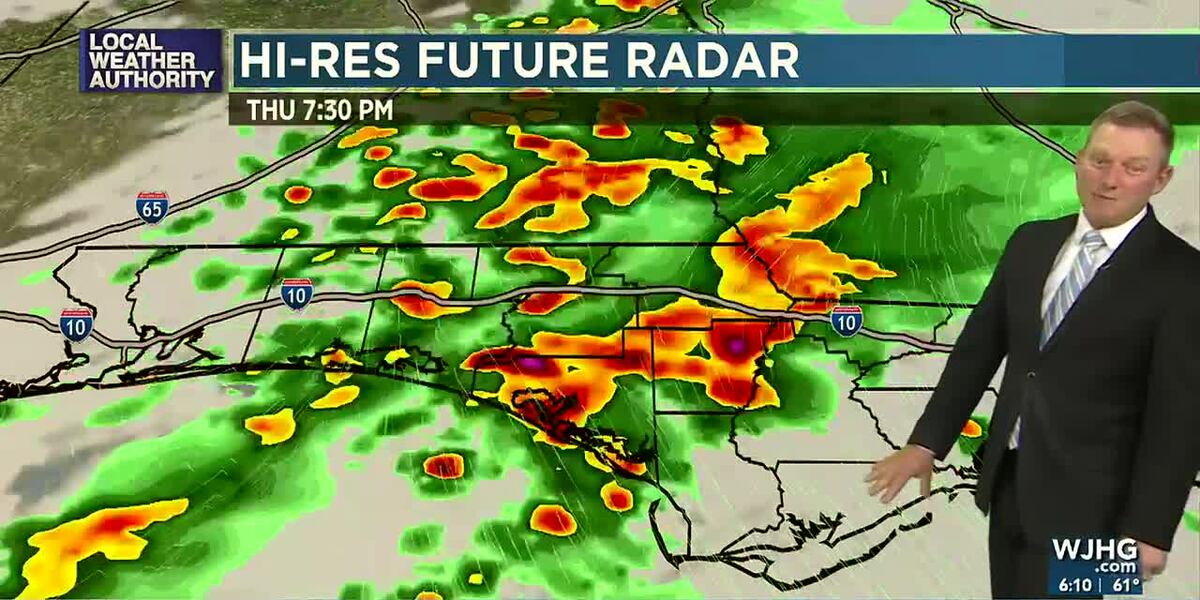 Rain gradually moves across the Panhandle today