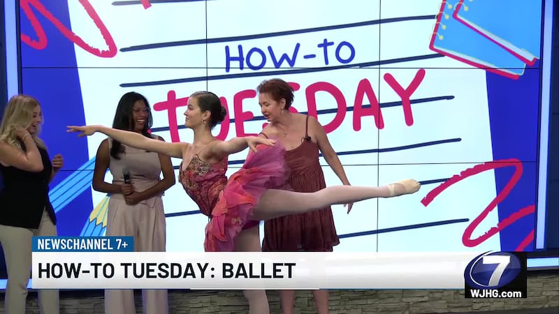 NewsChannel 7’s Mia Hernandez and Alyssa Dutton learn some ballet moves from the Panama City...