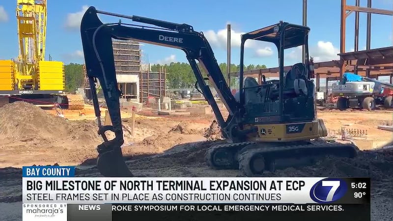 Northwest Florida Beaches International Airport has reached a major construction milestone.